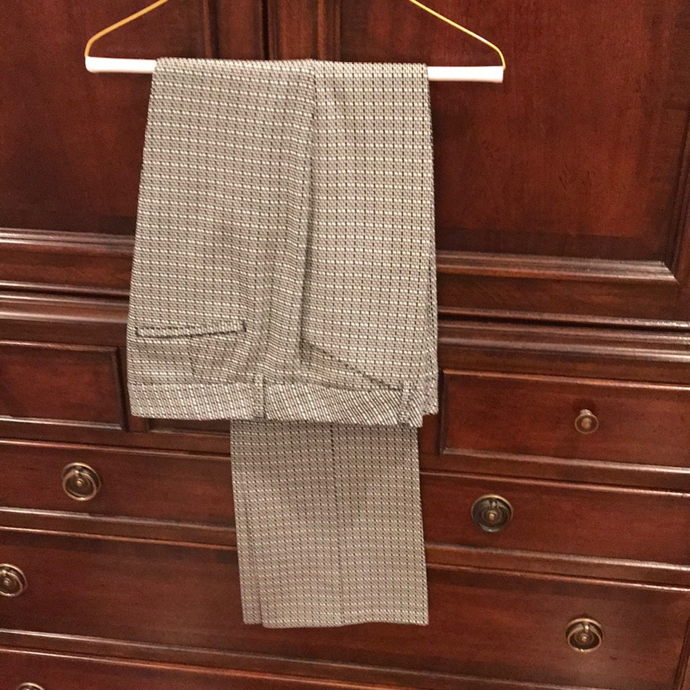 Express Editor Black And White Checked Pants. - image 1